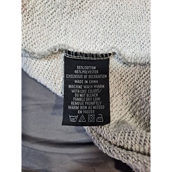 Beautiful Giant Men's Gray Long Sleeve Three Button Stylish Unique Hoodie Large - Picture 8 of 11